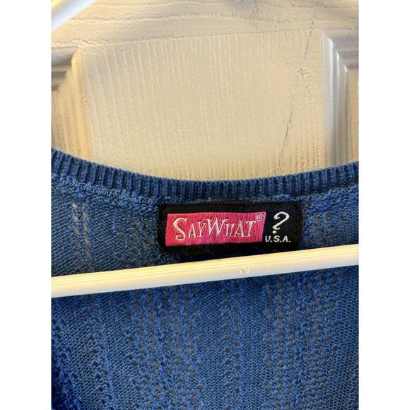 Blue Y2K Babydoll Sweater M - Picture 2 of 5